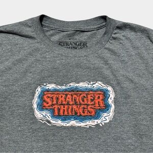 Stranger Things Heather Grey Eleven Demogorgon Logo Graphic Print T-shirt Tee M